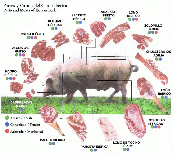 Cortes del ganado porcino